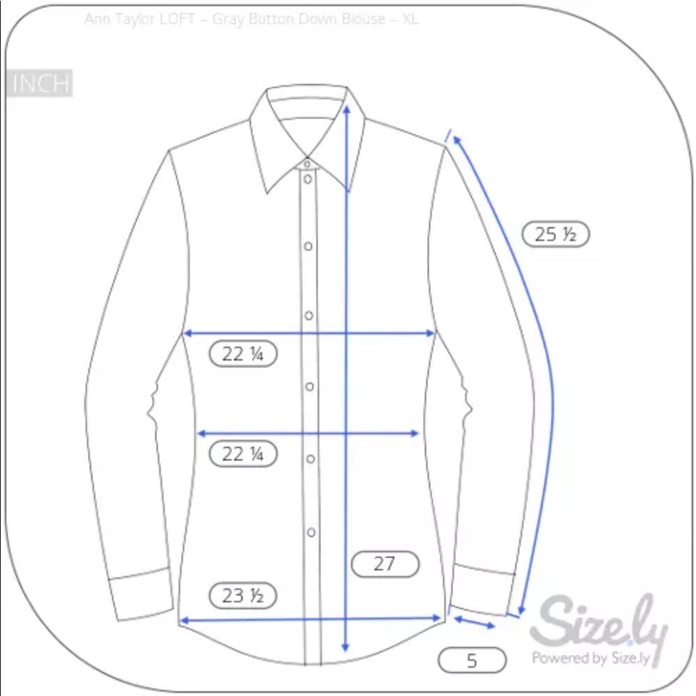 LOFT Button Down Long Sleeve Blouse Dress Shirt - Picture 6 of 7